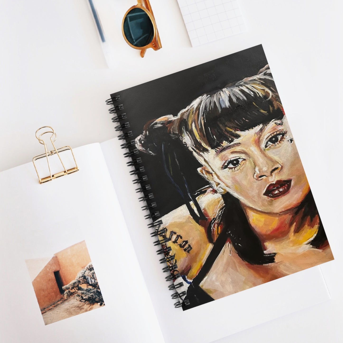 Lisa Left Eye Spiral Bound Journal - Original Artwork by CJSNOTHERE