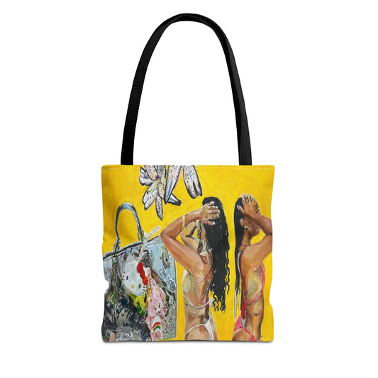 Bikini Girls Tote Bag - Original Artwork by CJSNOTHERE