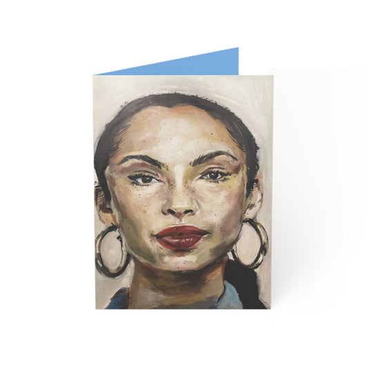 Sade Elegant Greeting Card - Original Artwork by CJSNOTHERE