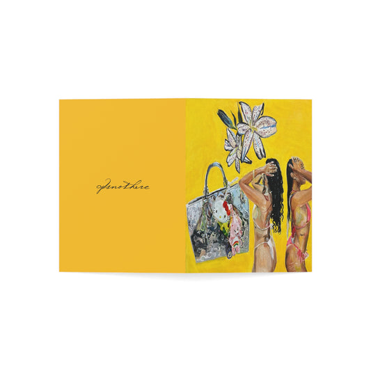 Bikini Girls Greeting Card - Original Art by CJSNOTHERE