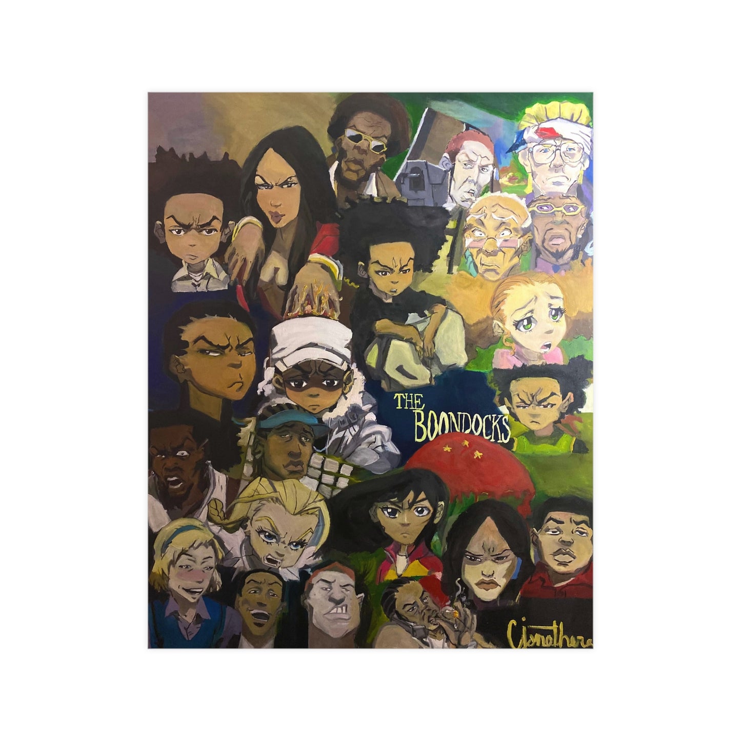 Boondocks Collage Matte Poster - Orginal artwork by CJSNOTHERE