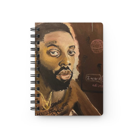 Brent Faiyaz Spiral Bound Journal - Original Artwork by CJSNOTHERE